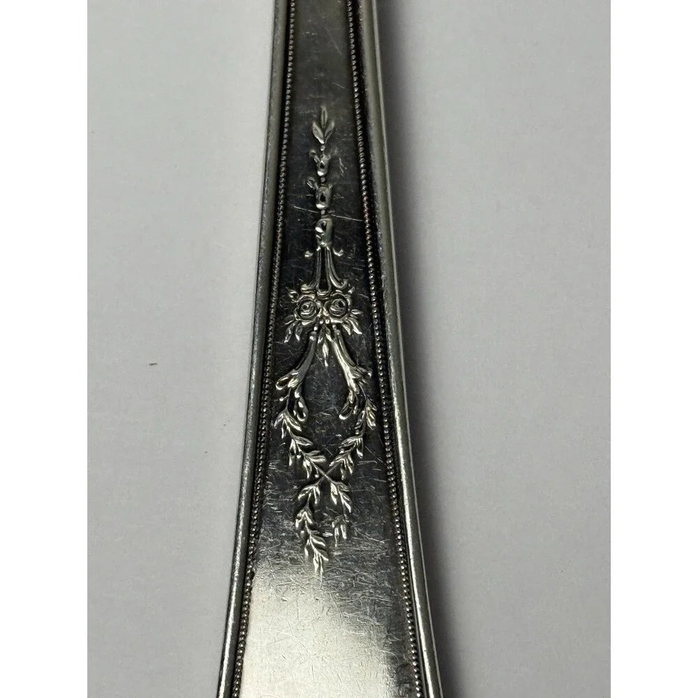 1847 Rogers‎ Bros 1924 Ancestral Meat Serving Fork Antique Victorian Silverplate